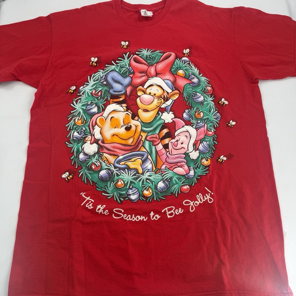 Vintage Disney Store Winnie the Pooh & Friends Shirt 2XL Red Tigger Pigle